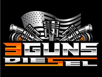 3 Guns Diesel logo design by daywalker