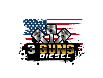 3 Guns Diesel logo design by Erasedink