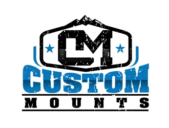 Custom Mounts logo design by DreamLogoDesign