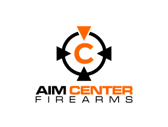 Aim Center Firearms logo design by ROSHTEIN