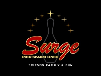 Surge Entertainment Center  logo design by Creativeminds