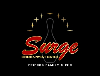 Surge Entertainment Center  logo design by Creativeminds