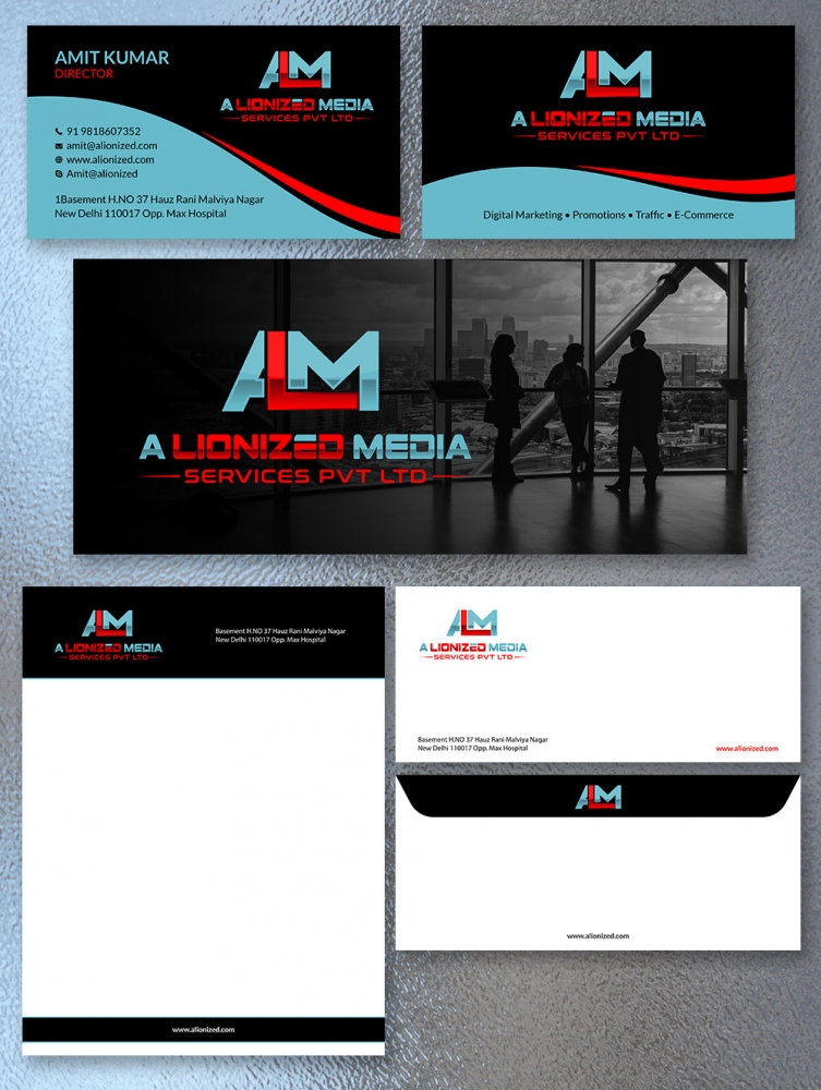 A LIONIZED MEDIA SERVICES PVT LTD logo design by fritsB