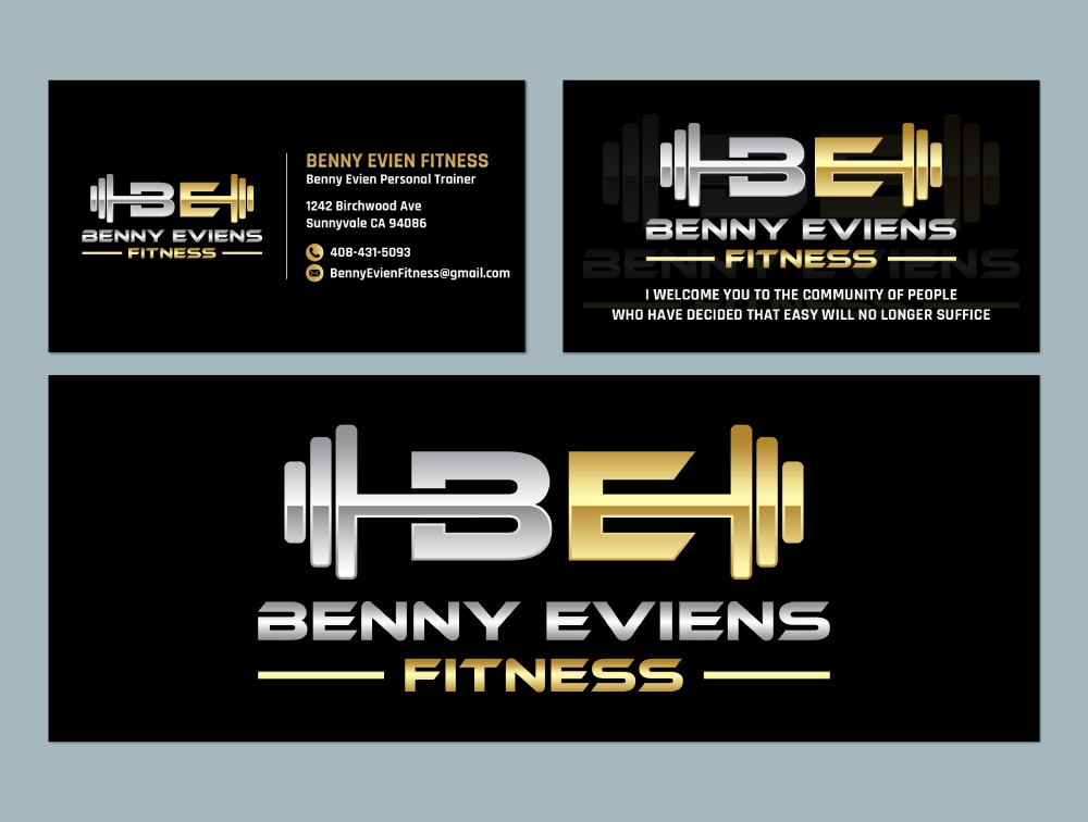 Benny Eviens Fitness  logo design by Boomstudioz