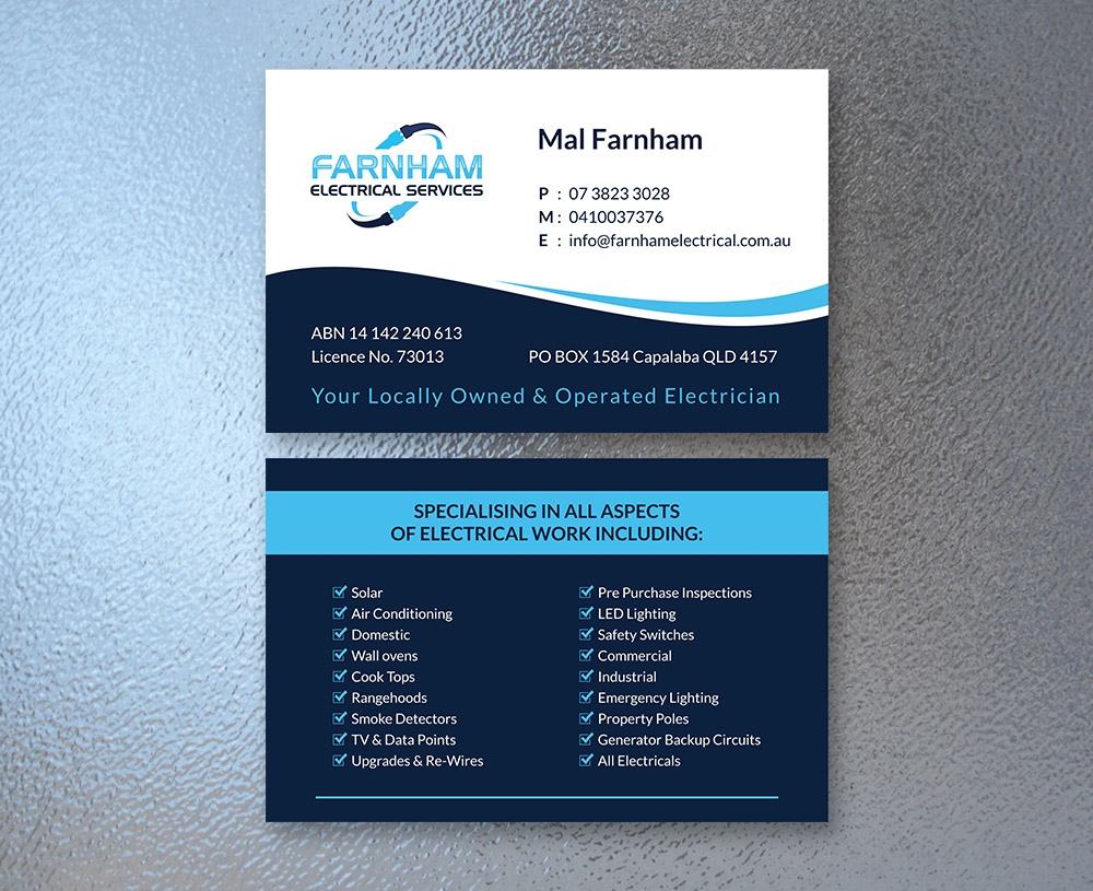Farnham Electrical Services logo design by fritsB