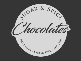 Sugar & Spice Chocolates  logo design by BeDesign
