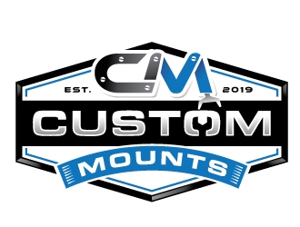 Custom Mounts logo design by REDCROW