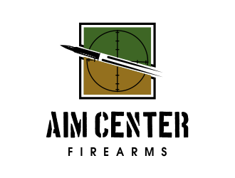 Aim Center Firearms logo design by JessicaLopes