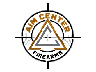 Aim Center Firearms logo design by Conception