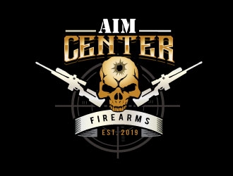 Aim Center Firearms logo design by Conception