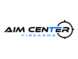 Aim Center Firearms logo design by Rossee