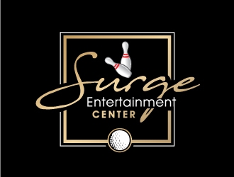 Surge Entertainment Center  logo design by REDCROW