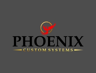 phoenix custom systems logo design by naldart