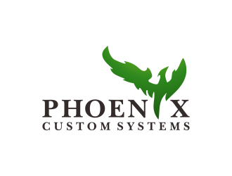 phoenix custom systems logo design by BlessedArt