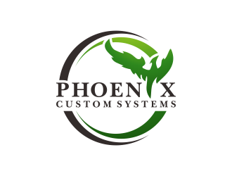 phoenix custom systems logo design by BlessedArt