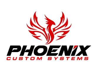 phoenix custom systems logo design by ElonStark
