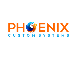 phoenix custom systems logo design by AisRafa