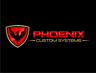 phoenix custom systems logo design by haze