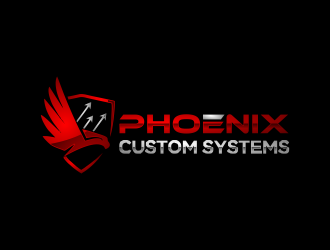phoenix custom systems logo design by ROSHTEIN