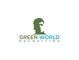 Green World Recruiting logo design by oke2angconcept