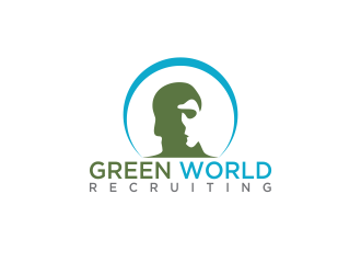Green World Recruiting logo design by oke2angconcept