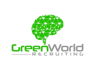 Green World Recruiting logo design by ElonStark