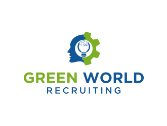 Green World Recruiting logo design by mbamboex