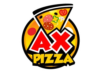 AX PIZZA logo design by Vincent Leoncito