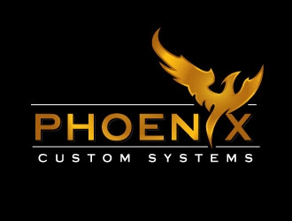phoenix custom systems logo design by Conception