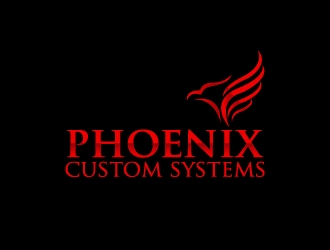 phoenix custom systems logo design by wongndeso