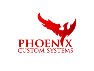 phoenix custom systems logo design by wongndeso