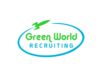 Green World Recruiting logo design by ROSHTEIN