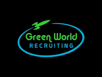 Green World Recruiting logo design by ROSHTEIN