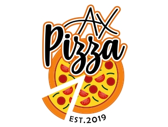 AX PIZZA logo design by aura