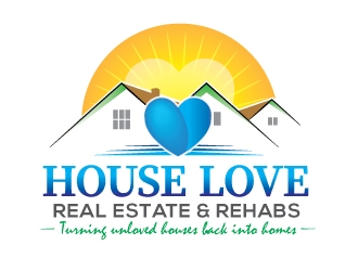 House Love Real Estate & Rehabs logo design by dshineart
