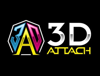 3D Attach logo design by DreamLogoDesign