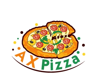AX PIZZA logo design by uttam