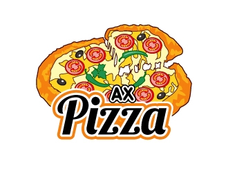 AX PIZZA logo design by uttam