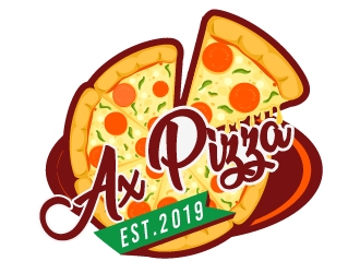 AX PIZZA logo design by dorijo