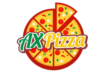 AX PIZZA logo design by jaize
