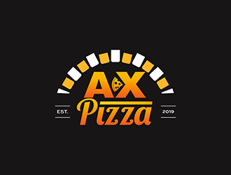 AX PIZZA logo design by enzidesign