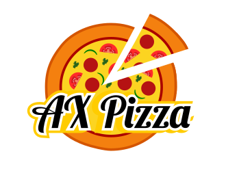 AX PIZZA logo design by Rossee