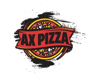 AX PIZZA logo design by Manolo