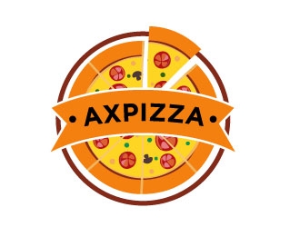 AX PIZZA logo design by Erasedink
