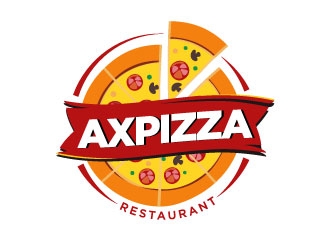 AX PIZZA logo design by Erasedink