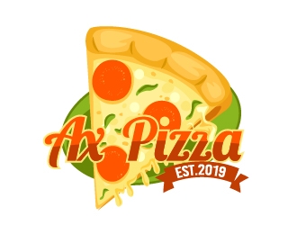 AX PIZZA logo design by dorijo