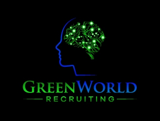Green World Recruiting logo design by karjen
