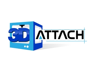 3D Attach logo design by jaize