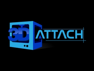 3D Attach logo design by jaize