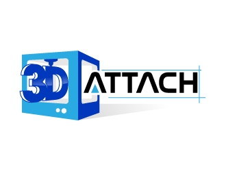 3D Attach logo design by jaize
